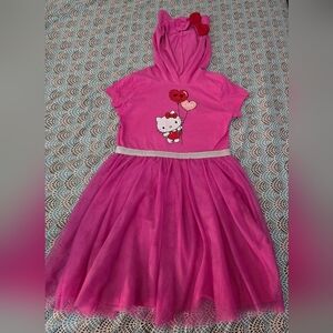 Sanrio Hello Kitty Girl's size Medium 8 Pink hooded tutu dress! Like New!